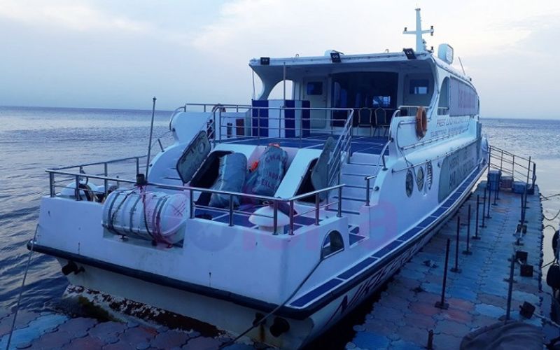 Luxury yacht on crystal clear blue waters